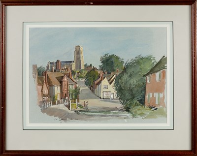 Lot 204 - Hermione Hammond (1910-2005) Street scene,...