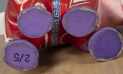 Lot 32 - Two Elephant Parade painted sculptures