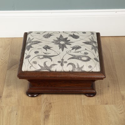 Lot 379 - A Victorian rosewood footstool