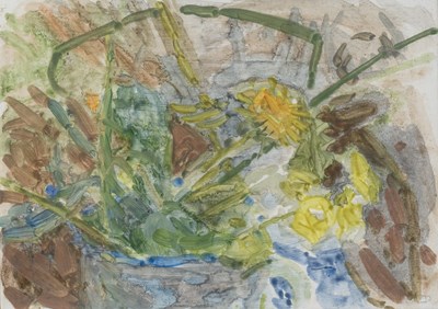 Lot 74 - Jane Dowling (1925-2023) Flowers in a Basket...