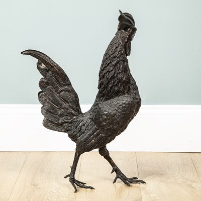 Lot 693 - A Japanese sculpture of a rooster