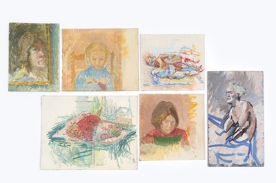 Lot 86 - Jane Dowling (1925-2023) Six portrait oils...