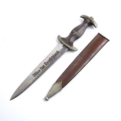 Lot 69 - WWII German SA dagger with scabbard. by...