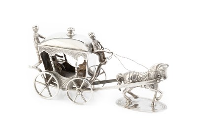 Lot 576 - A Dutch silver miniature model of a...