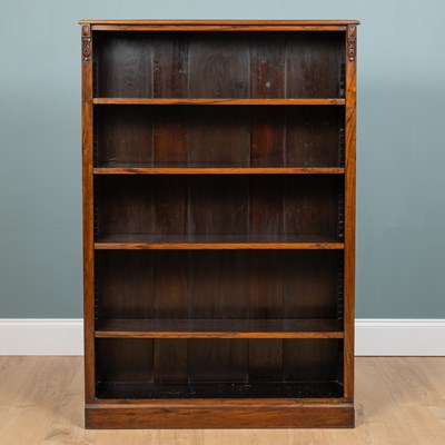 Lot 272 - A Victorian figured walnut bookcase