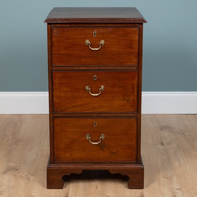 Lot 325 - A George III mahogany narrow chest of drawers