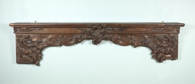 Lot 597 - A French Rococo style carved oak pediment