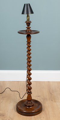 Lot 48 - A standard lamp converted from a torchiere stand