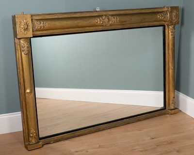 Lot 271 - A gilt framed overmantel mirror