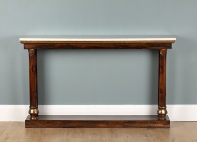 Lot 352 - A 19th century Empire rosewood console table with a marble top