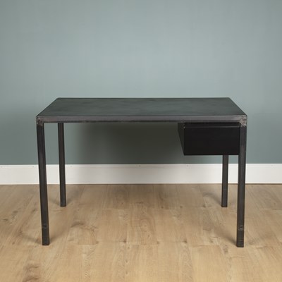 Lot 1095 - A modern steel framed desk