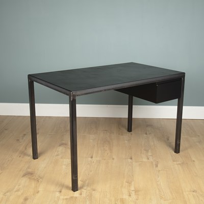Lot 1095 - A modern steel framed desk