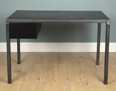 Lot 1095 - A modern steel framed desk
