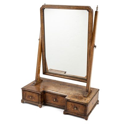 Lot 611 - A 19th century mahogany dressing table mirror