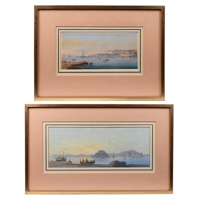 Lot 314 - Two late 19th century Neopolitan School watercolours