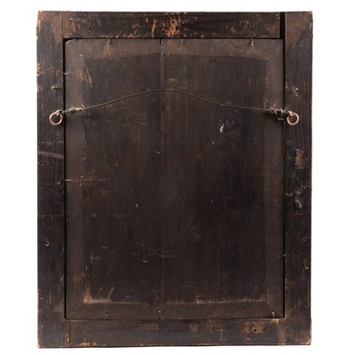 Lot 613 - A mahogany framed wall mirror