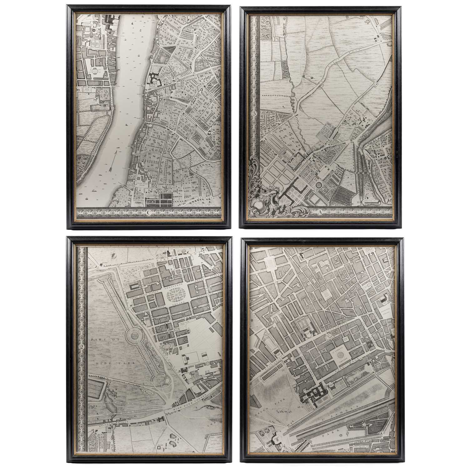Lot 1202 - Four decorative maps of London