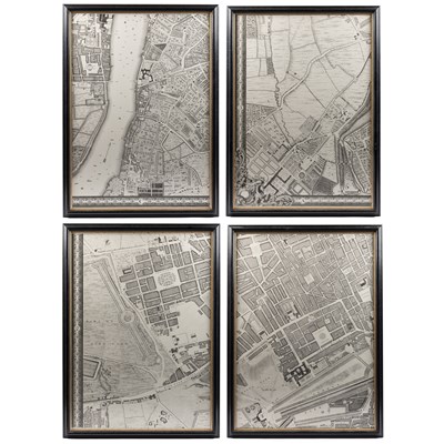 Lot 1202 - Four decorative maps of London