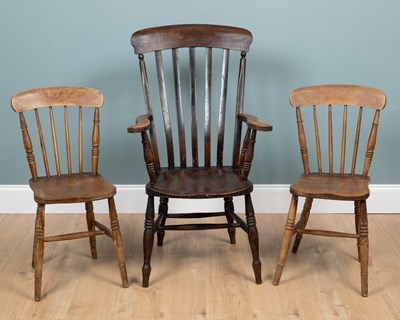 Lot 624 - A group of three chairs