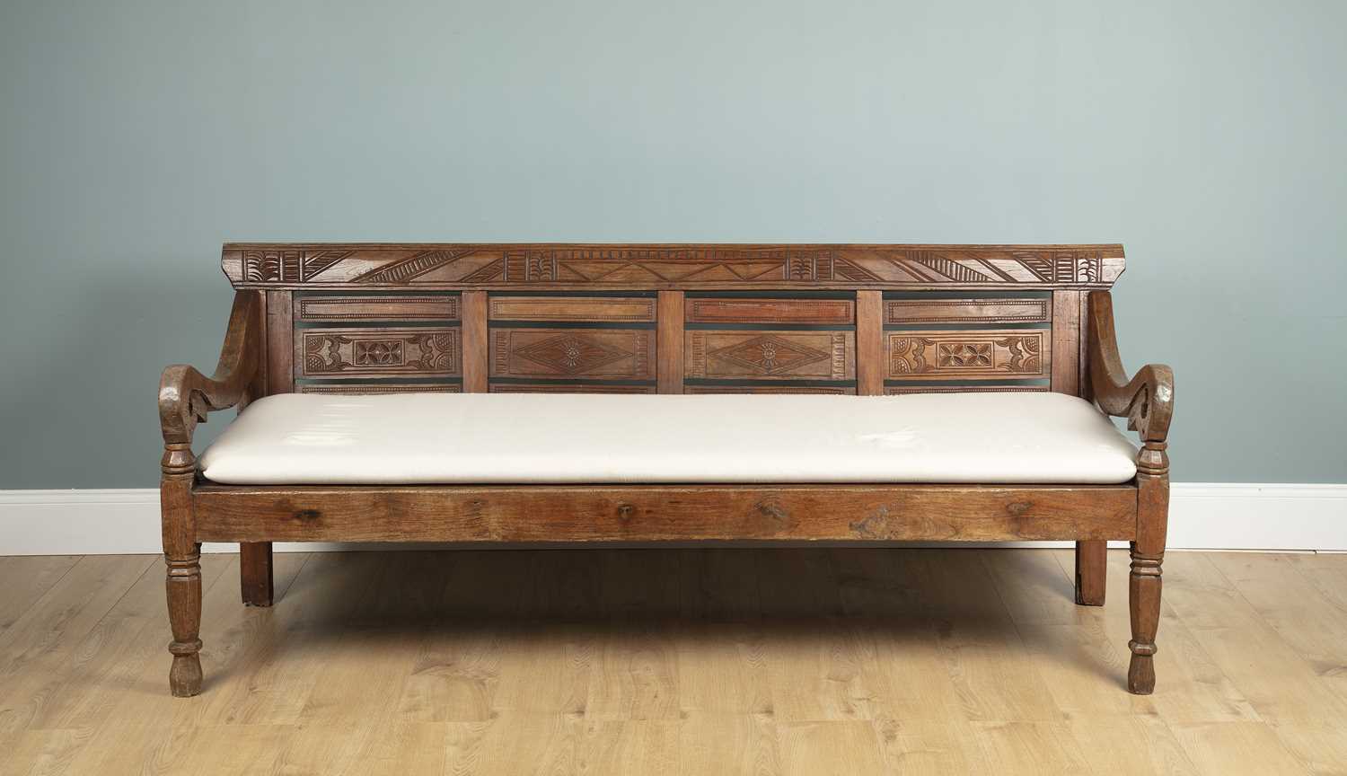 Lot 625 - An Indonesian hardwood deep bench