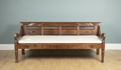 Lot 625 - An Indonesian hardwood deep bench