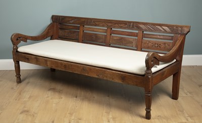Lot 625 - An Indonesian hardwood deep bench