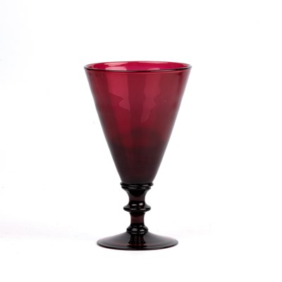 Lot 619 - An early 19th century Bristol red glass wine glass