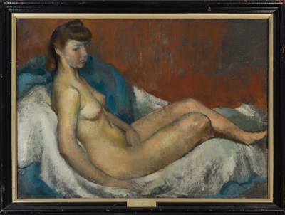 Lot 129 - Lionel Ellis (1903-1988) Reclining Nude oil on...