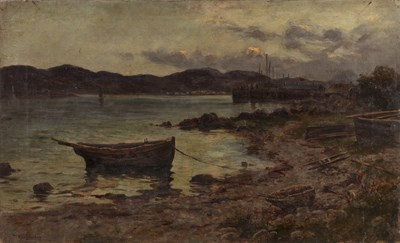 Lot 353 - Alexander Lawson (act. 1890-1903) Coastal view...