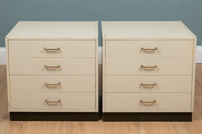 Lot 1002 - A pair of mid-20th century bedside chests