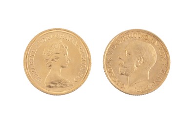 Lot 311 - A George V sovereign, dated 1912, and an...