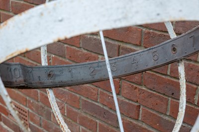 Lot 1489 - An armillary sundial on a plinth base