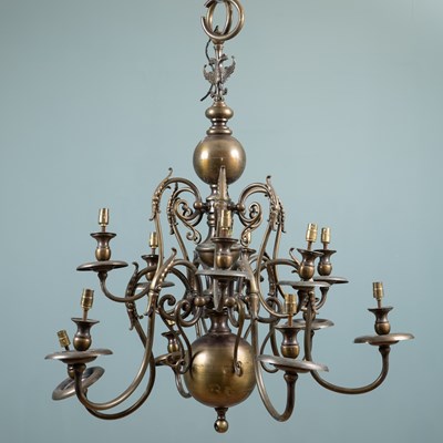 Lot 639 - An 18th century Dutch style chandelier or electrolier