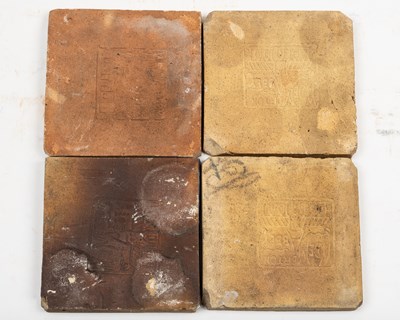 Lot 640 - A set of four William De Morgan BBB pattern tiles