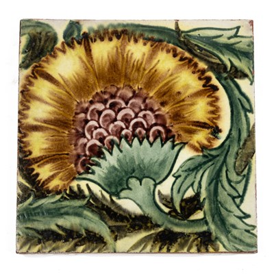 Lot 641 - A William De Morgan BBB patterned tile