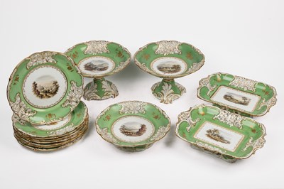 Lot 678 - A Victorian Davenport dessert service