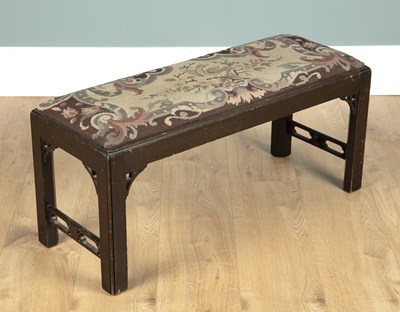 Lot 87 - A George III style rectangular stool