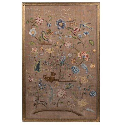 Lot 426 - A decorative needlework panel