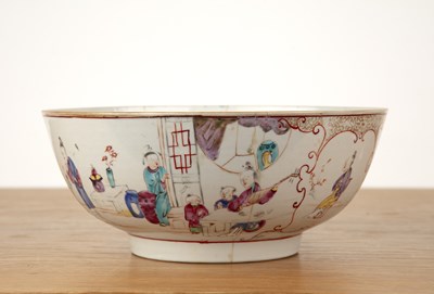 Lot 504 - Export porcelain punch bowl Chinese, Qianlong...