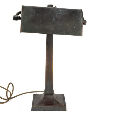 Lot 1148 - A brass desk lamp