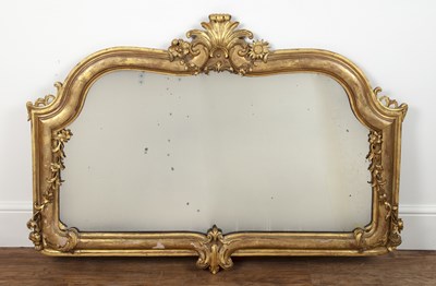 Lot 74 - Gilt scroll wall mirror 19th Century, 85cm x...