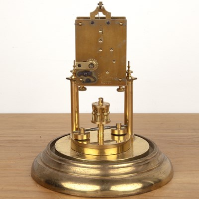 Lot 307 - Gilt clock under a glass dome and a group of...