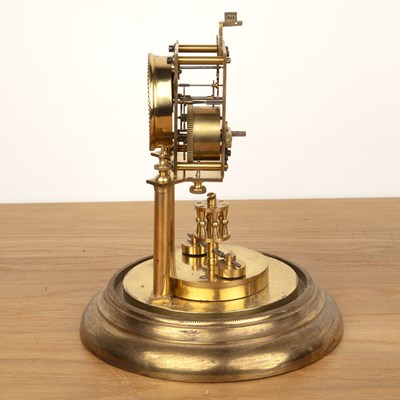 Lot 307 - Gilt clock under a glass dome and a group of...