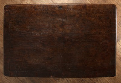 Lot 86 - Walnut kneehole desk Queen Anne, crossbanded...