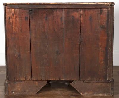 Lot 86 - Walnut kneehole desk Queen Anne, crossbanded...