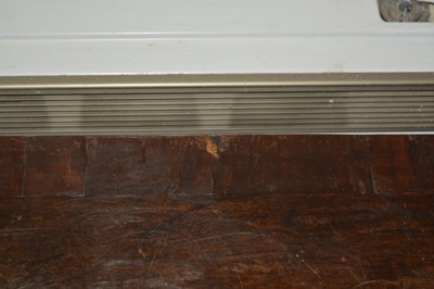 Lot 86 - Walnut kneehole desk Queen Anne, crossbanded...