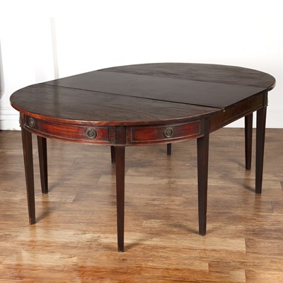 Lot 154 - Mahogany D end dining table 19th Century and...