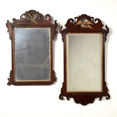 Lot 109 - Two mahogany and gilt fret wall mirrors 81cm x...