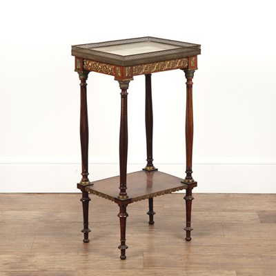 Lot 101 - French Louis XV revival two-tier table late...