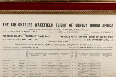 Lot 172 - Sir Charles Wakefield Flight of Survey around Africa